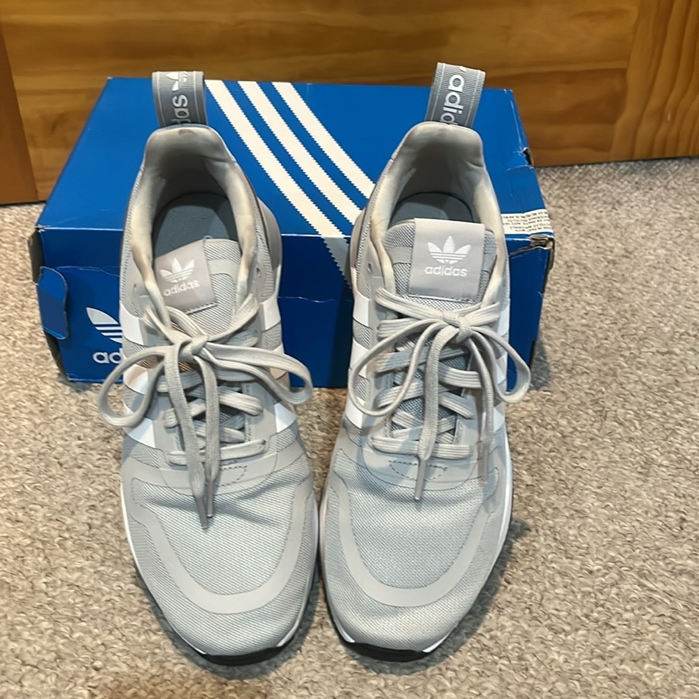 Adidas Multix Gray & White Sneakers - Picture 6 of 13